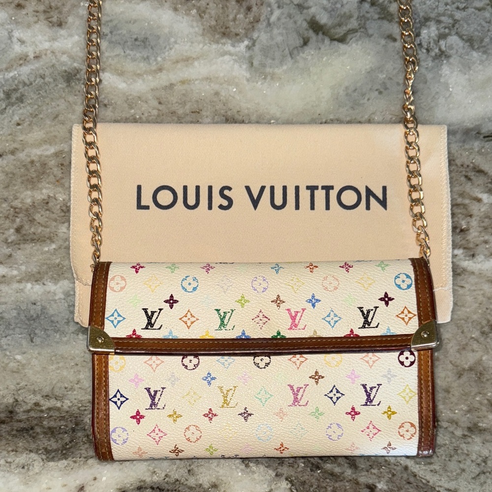 Louis Vuitton Murakami wallet with chain